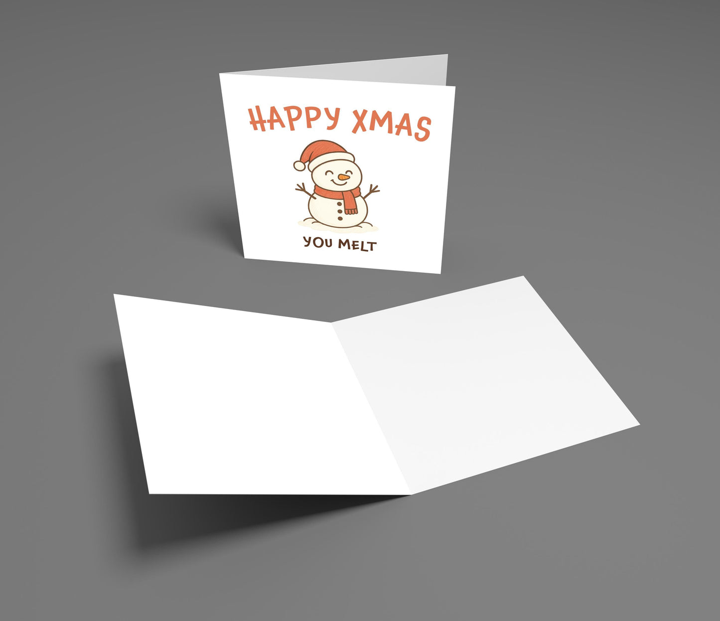 Funny Snowman Christmas Card: You Melt Holiday Pun
