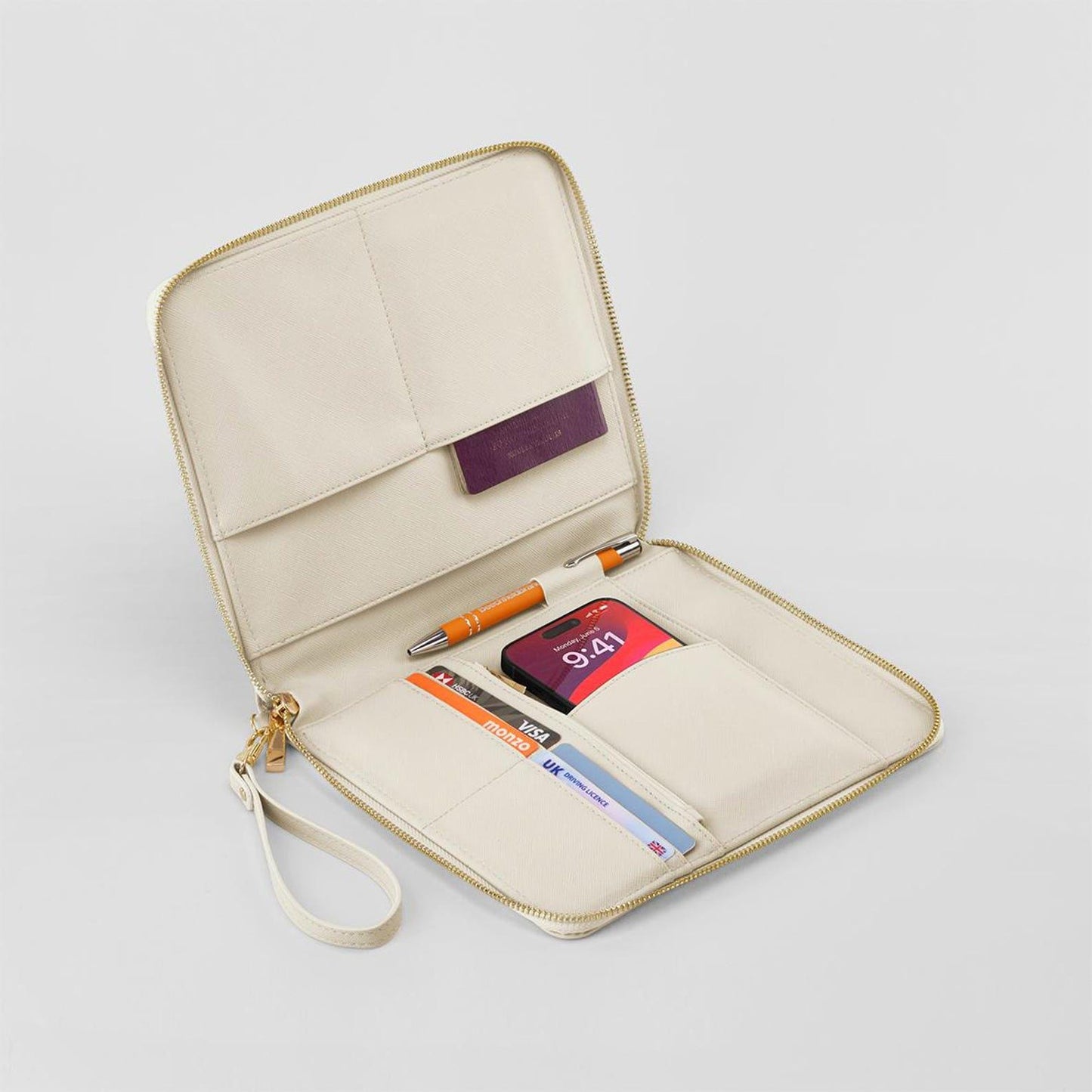 Faux Leather Travel Organiser, Personalised Passport Holder, Gift for Him or Her