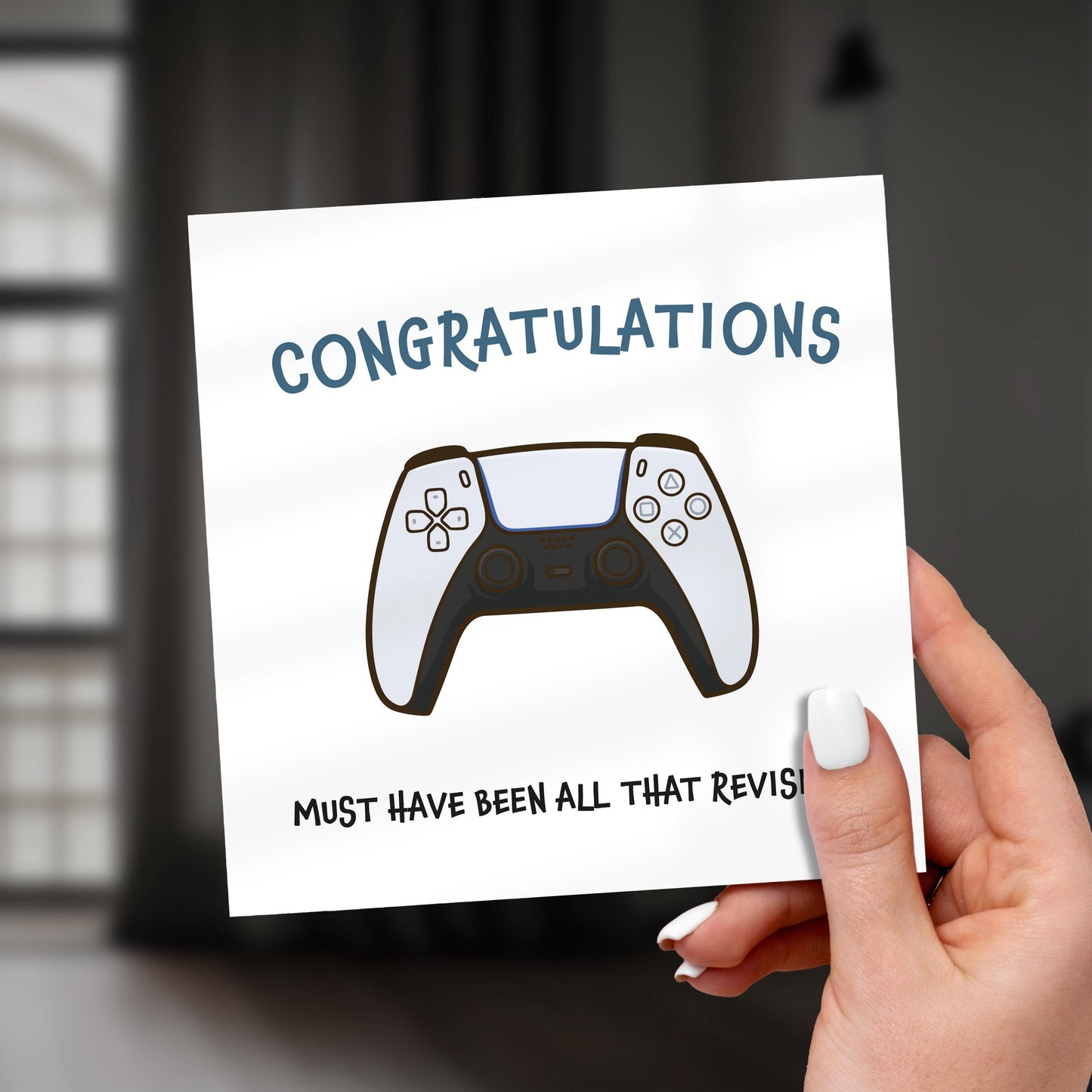 Funny Gamer Congratulations Card: GCSE, A-Level Exam Results