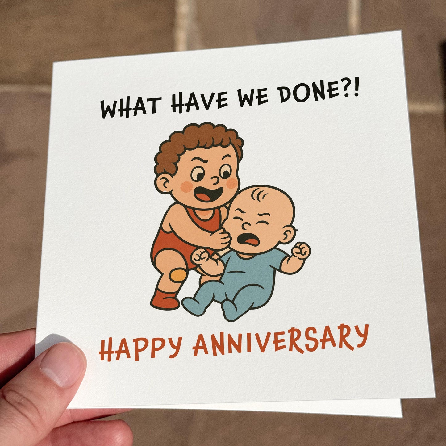 Funny Anniversary Card for Parents: Baby Chaos - Sassy New Parent Humor