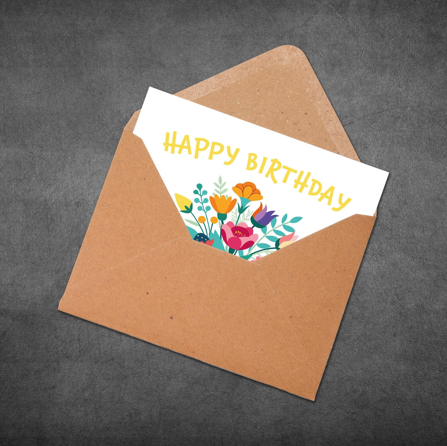 Personalized Floral Birthday Card for Mum: FSC-Certified Keepsake