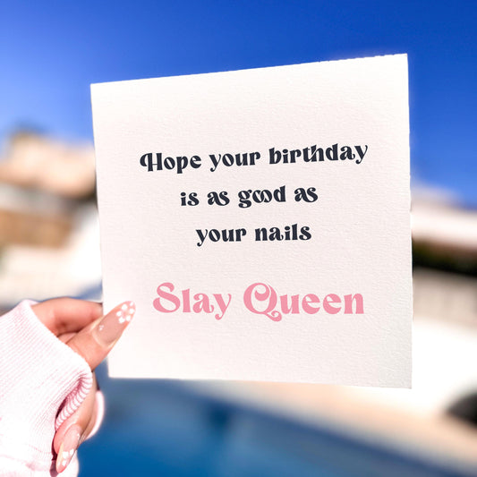 Slay Queen Birthday Card: Funny Tween/Teen Girl Card