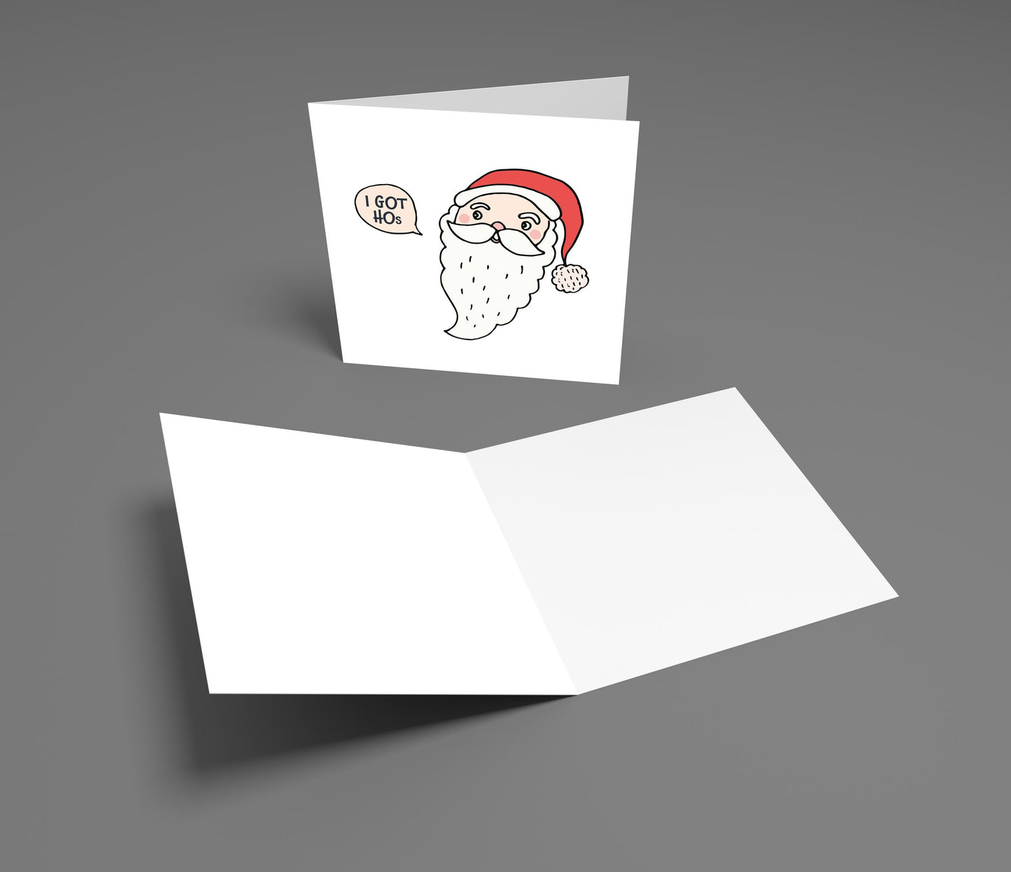 Funny Santa Christmas Card: Cheeky Holiday Greeting