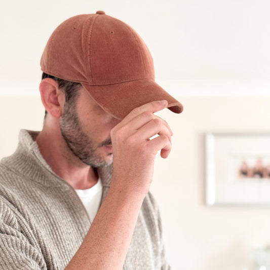 Organic Cotton Corduroy Baseball Cap, Sustainable Unisex Hat, Gift for Him or Her