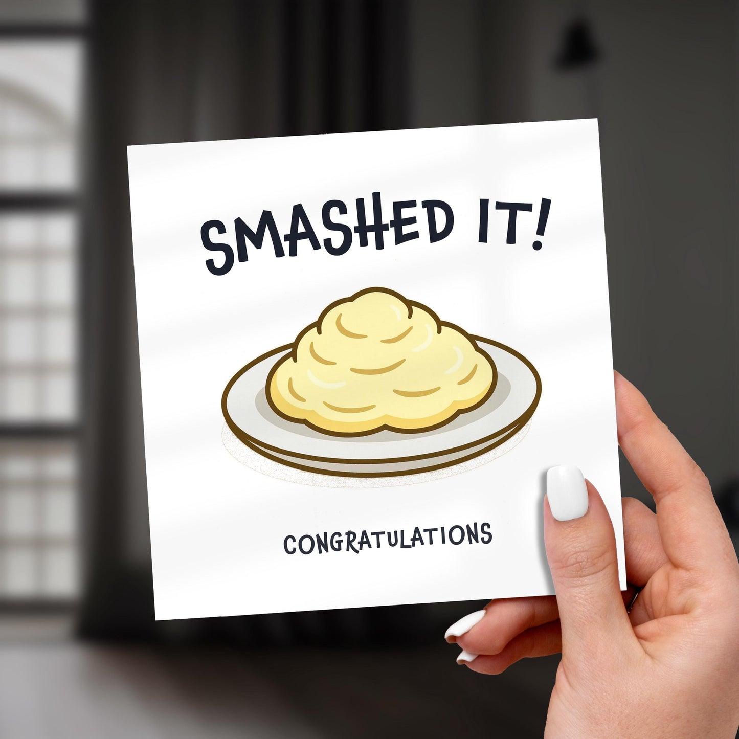 Funny Smashed It Exam Congratulations Card: Punny Well Done Card