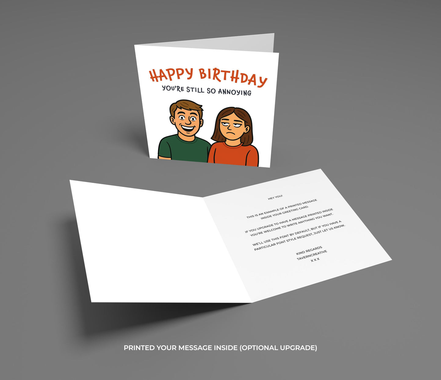 Funny Sarcastic Birthday Card: Annoying Brother, Husband, Boyfriend