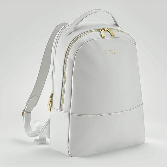 Luxury Structured Backpack, Personalised Work or Travel Bag, Gift for Her