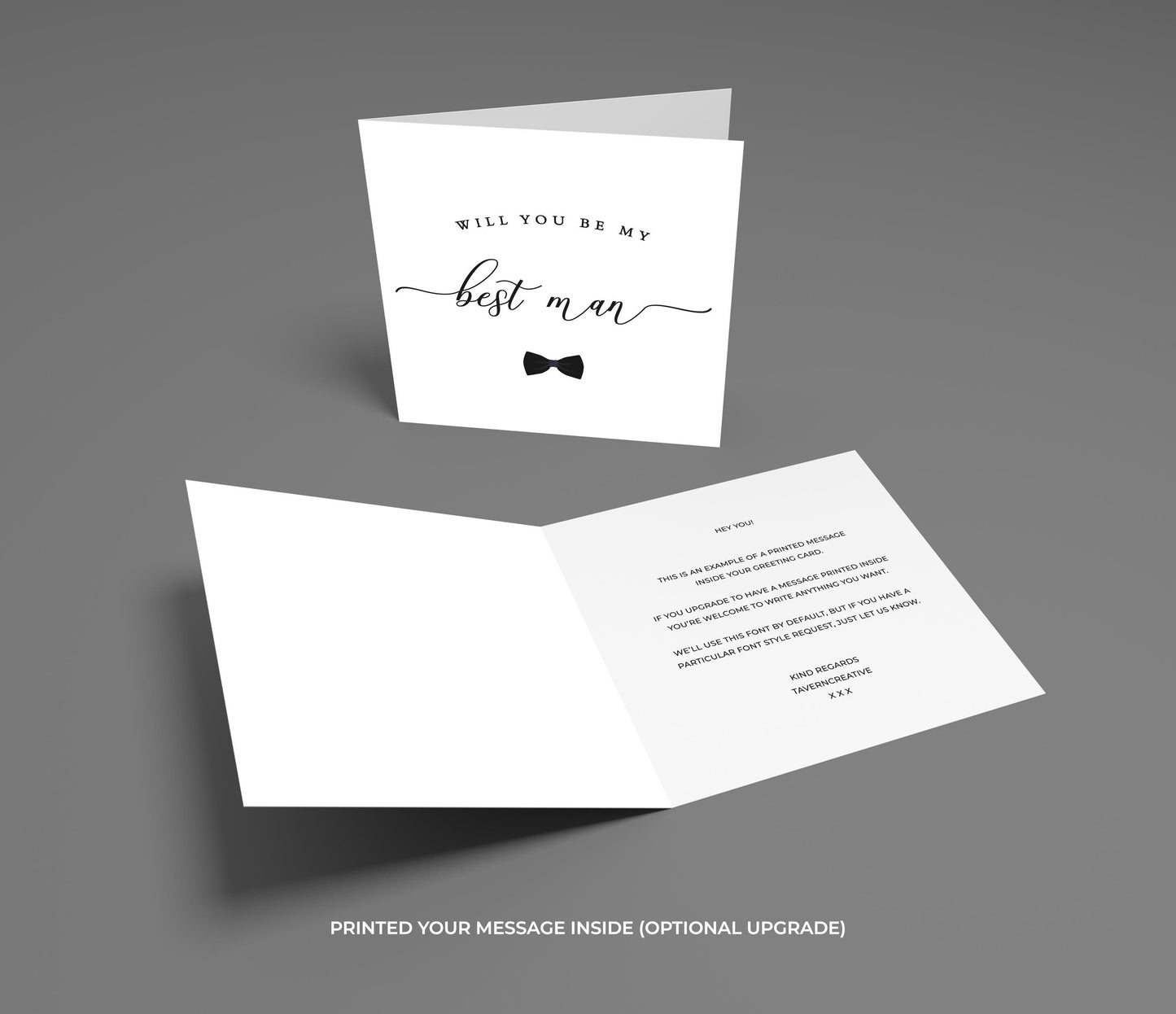 Best Man Proposal Card, Will You Be My Best Man, Minimalist Wedding Party Card, Black and White Bow Tie Card, Best Man Invite