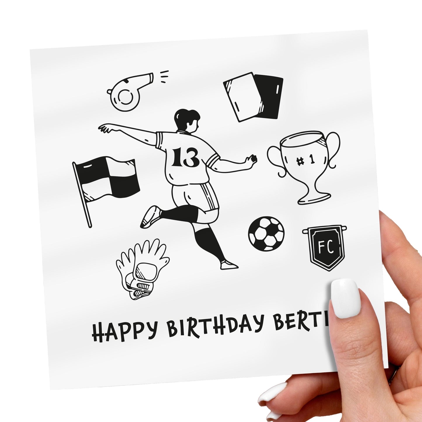 Personalized Football Birthday Card for Son: Funny Teen Boy Card