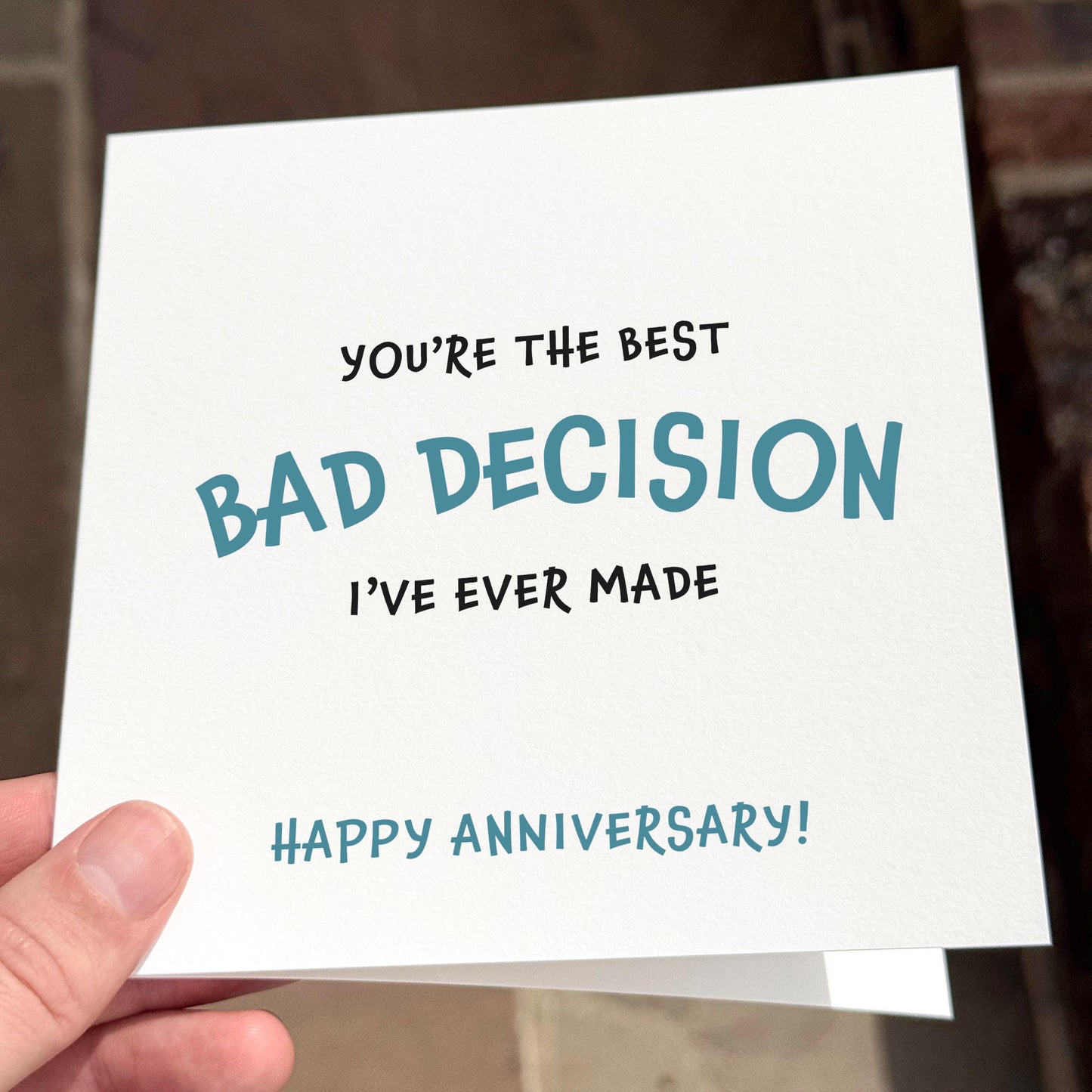 Funny Anniversary Card for Partner: Rude Sarcastic Love Card