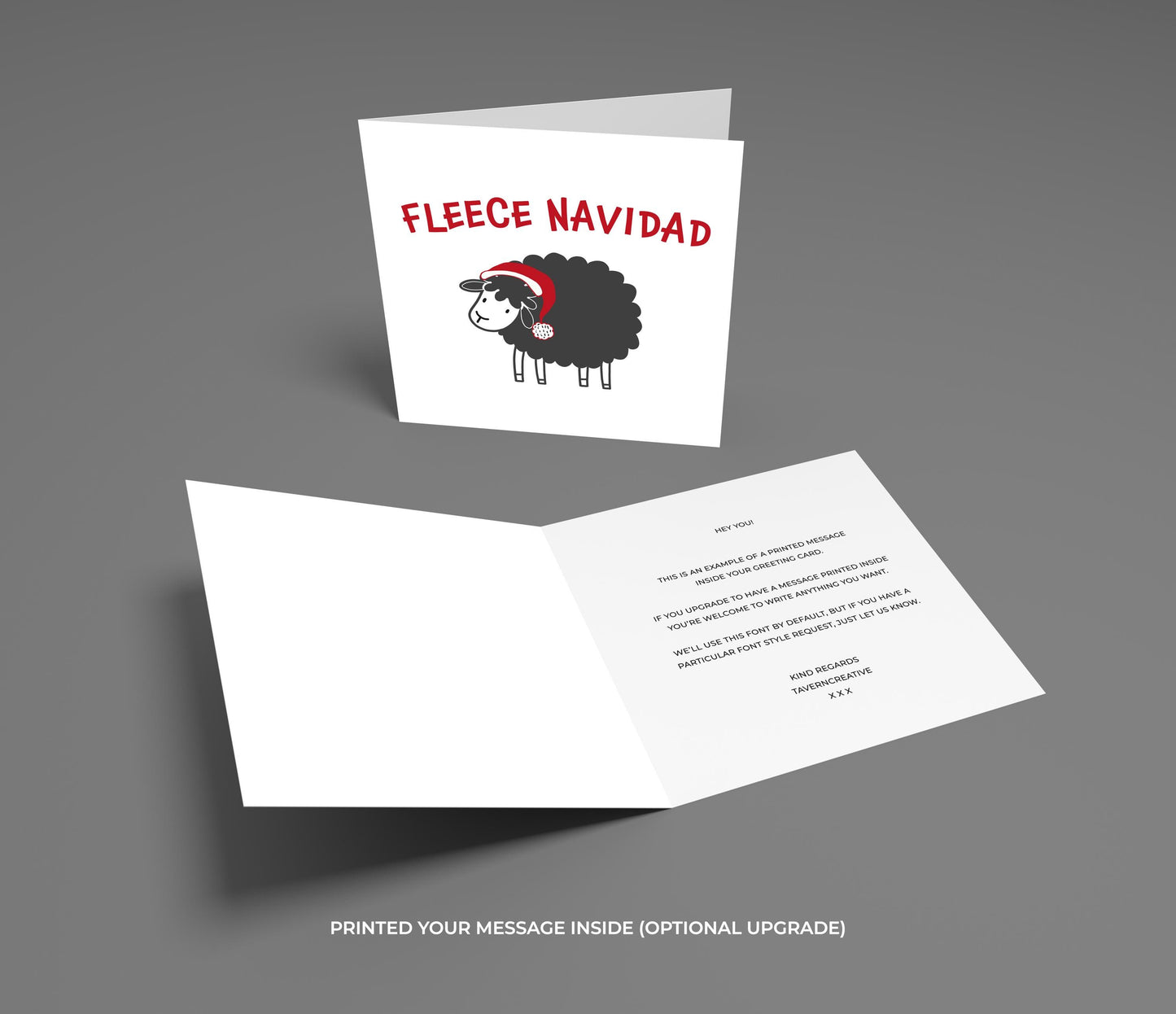 Fleece Navidad Christmas Card: Funny Sheep Pun Holiday Card