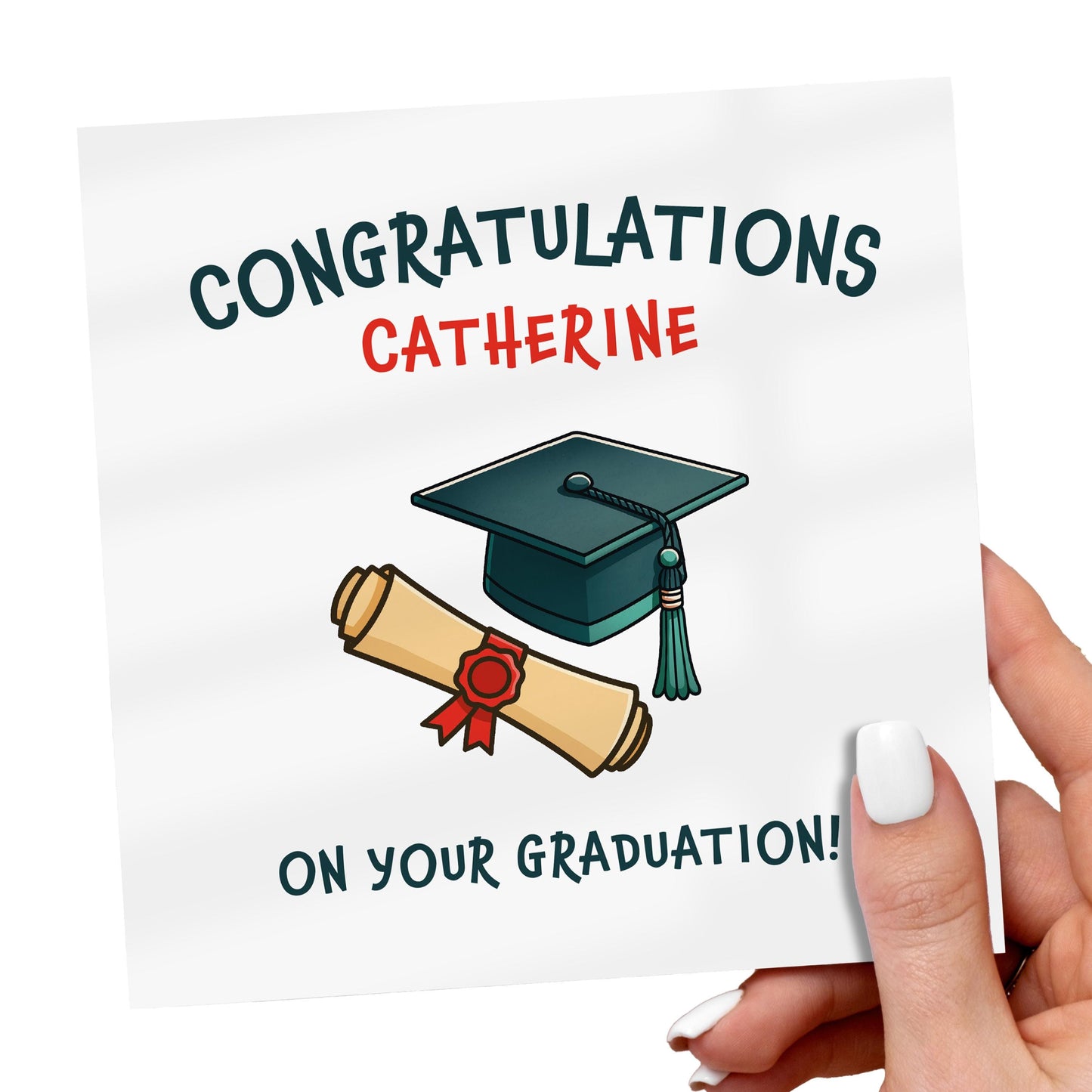 Personalized Graduation Card: Class of 2025, Cap & Scroll Design