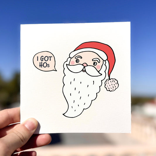 Funny Santa Christmas Card: Cheeky Holiday Greeting