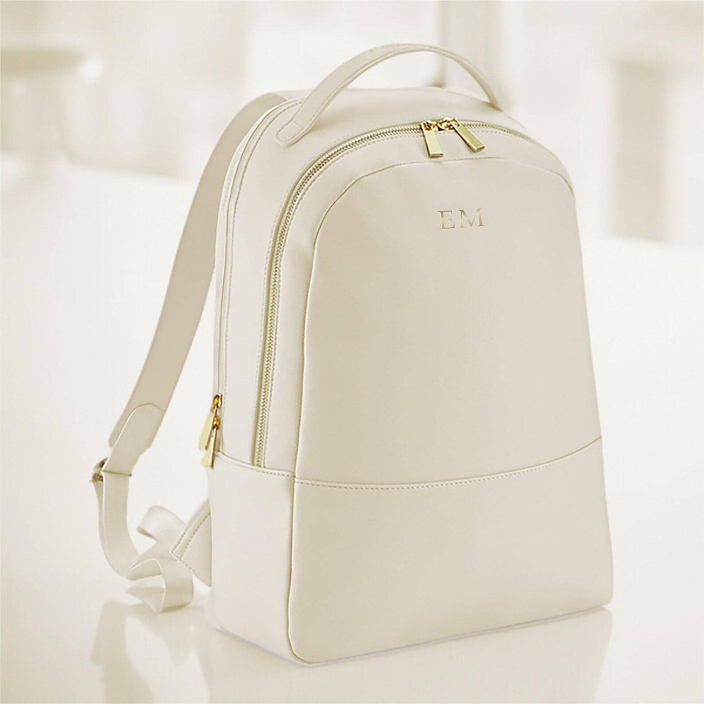 Luxury Structured Backpack, Personalised Work or Travel Bag, Gift for Her