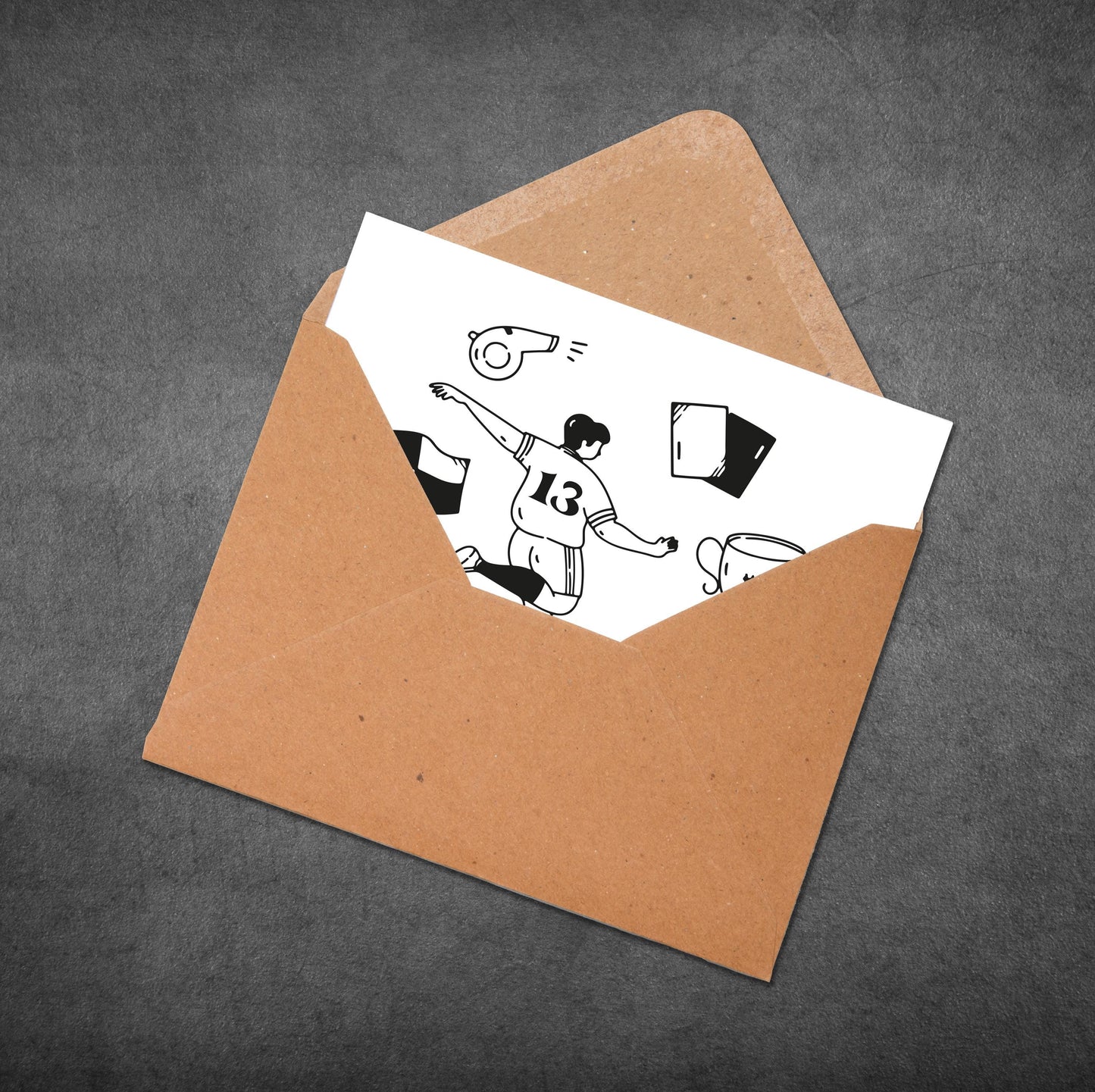 Personalized Football Birthday Card for Son: Funny Teen Boy Card