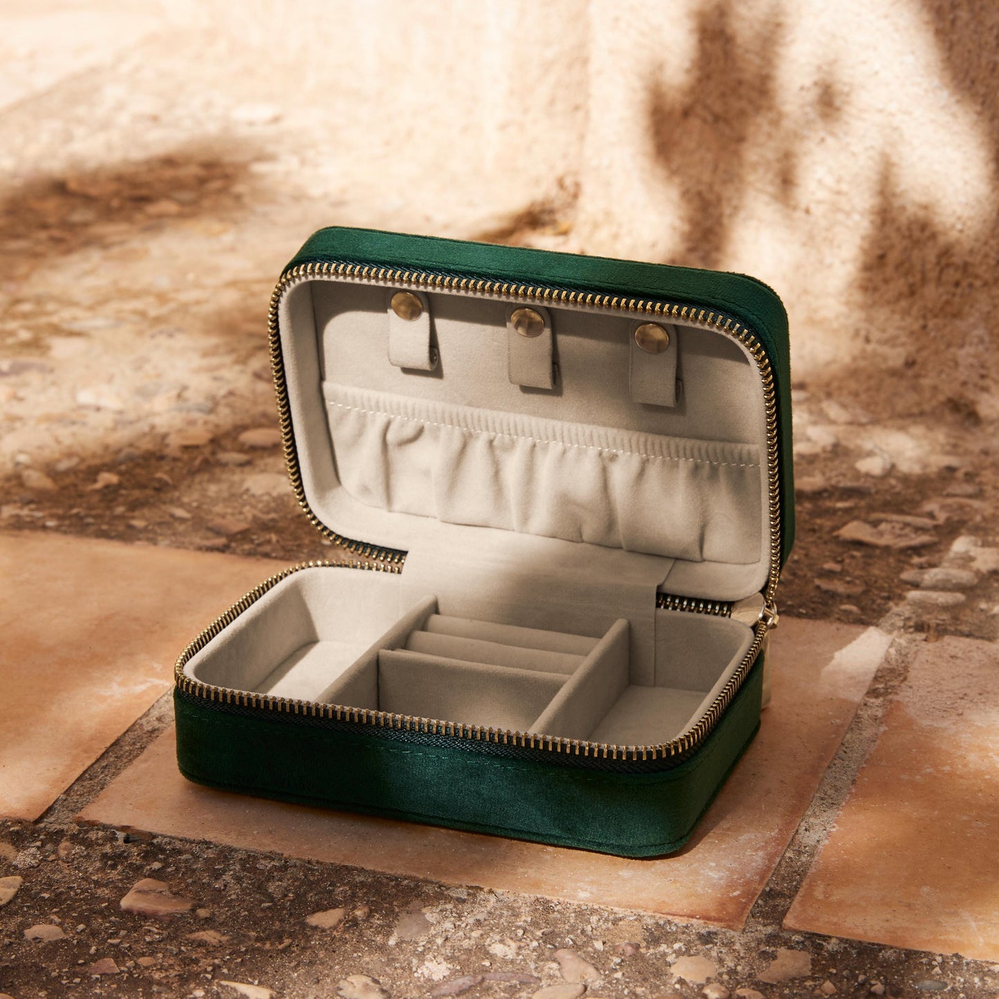 Velvet Travel Jewellery Box, Personalised Jewellery Case, Luxury Gift for Her