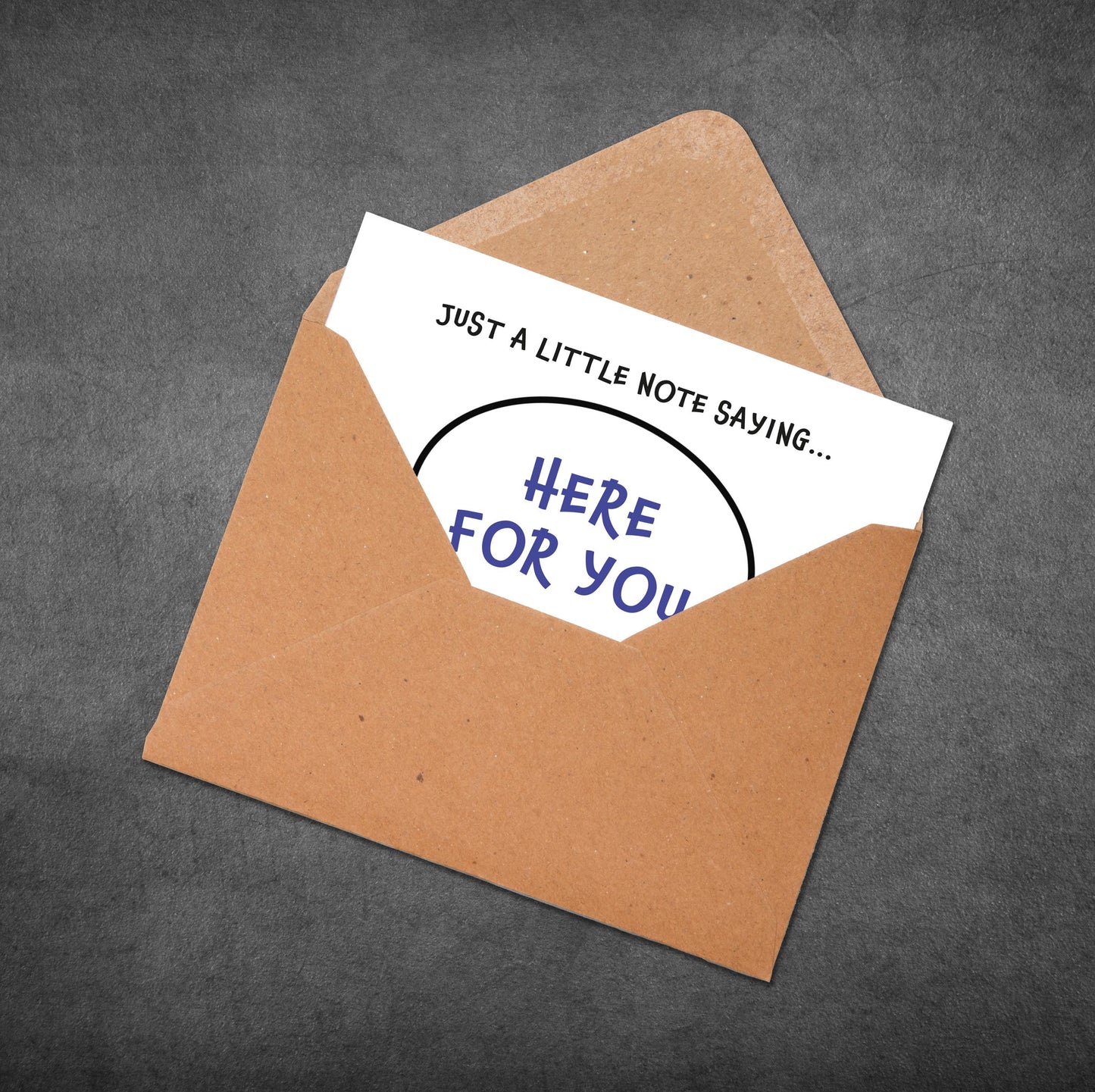 Here for You Card, Thinking of You Card, Cute Support Card, Encouragement Card for Friend, Just a Note Card, Mental Health Card