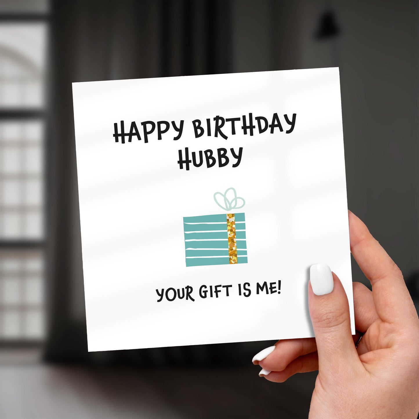 Funny Birthday Card for Husband: Cheeky Gift Design, FSC Card