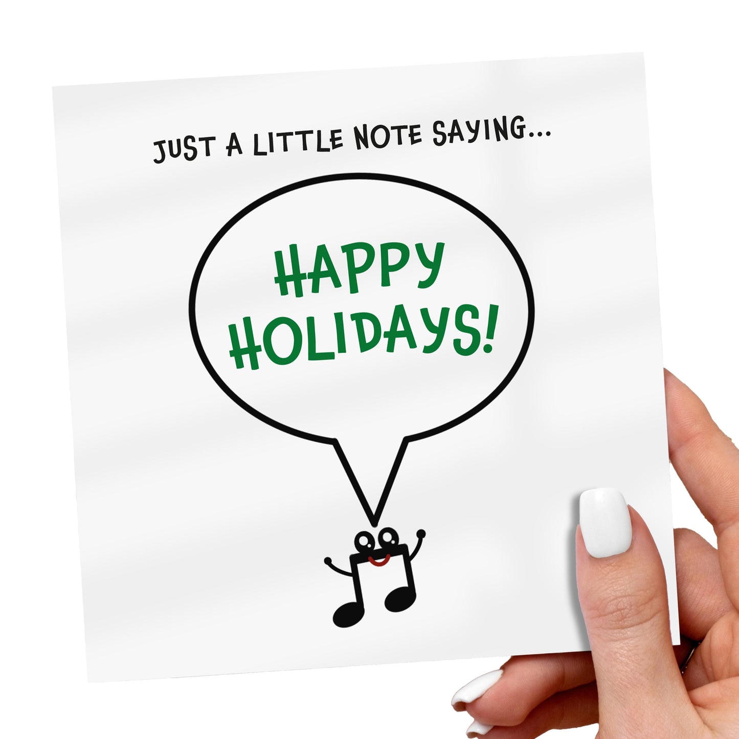 Funny Music Pun Christmas Card: Happy Holidays Greeting