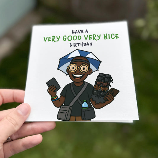 Funny Very Good Very Nice Birthday Card, Tenerife Looky Looky Man Meme Card, Internet Sensation Holiday Birthday Card for Him or Her