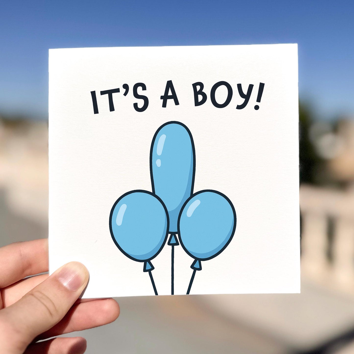Funny New Baby Boy Card: Cheeky Congratulations, Rude Humor
