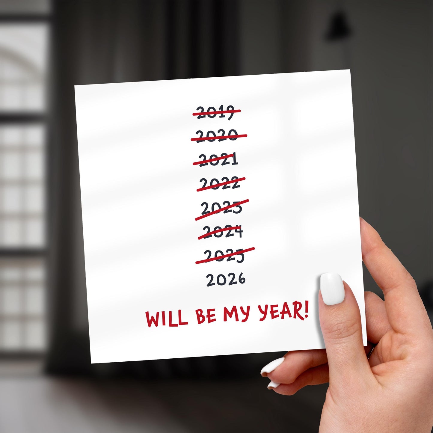 Funny 'Will Be My Year' 2026 New Year Card