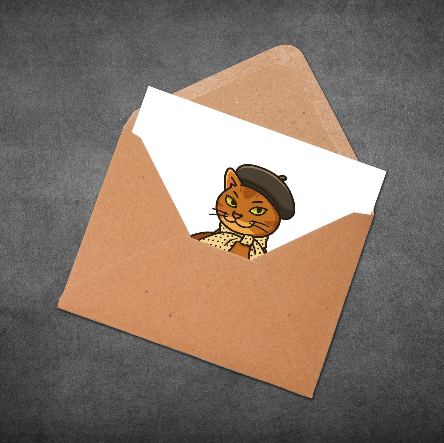 Funny French Cat Birthday Card: Sarcastic Meme Card for Her