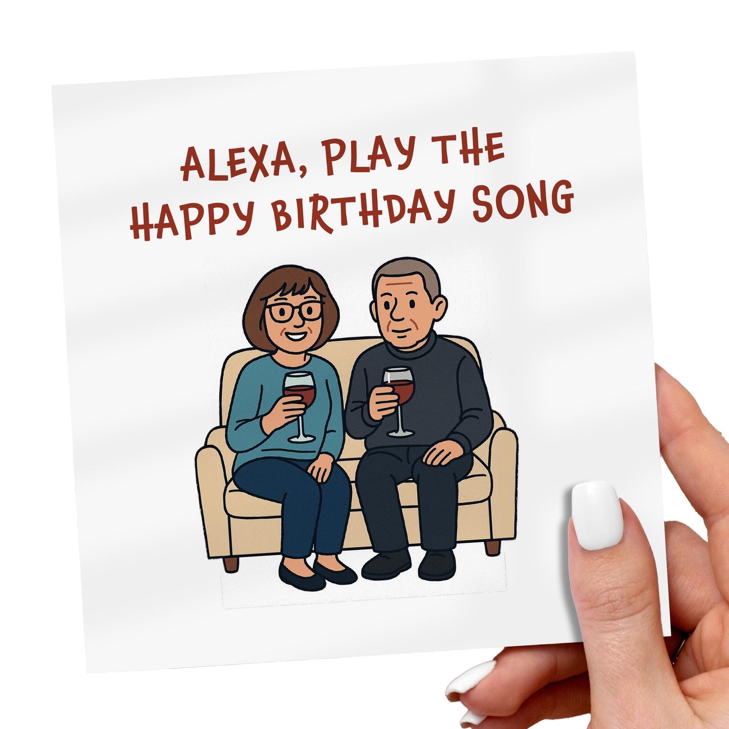 Funny Alexa Birthday Card: Viral Tech Meme for Mum & Dad