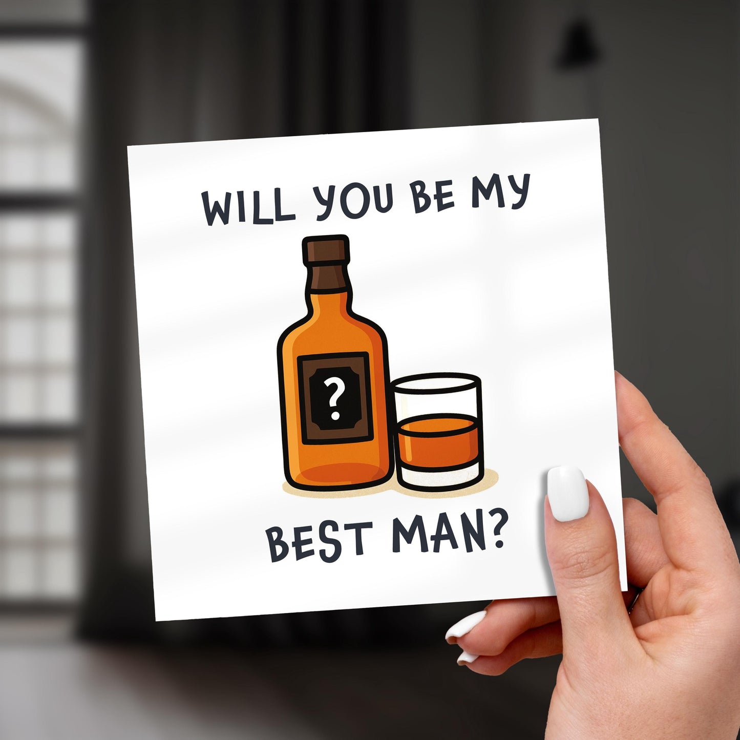 Will You Be My Best Man Card, Funny Best Man Proposal, Whisky Card, Groomsman Card, Wedding Party Card, Best Man Request Card