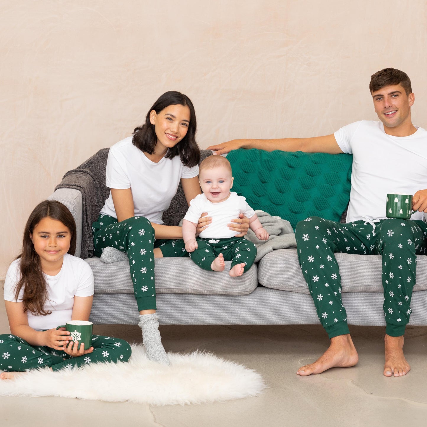 Navy Star Christmas Pyjama Bottoms, Matching Family PJs, Festive Gift for Him or Her