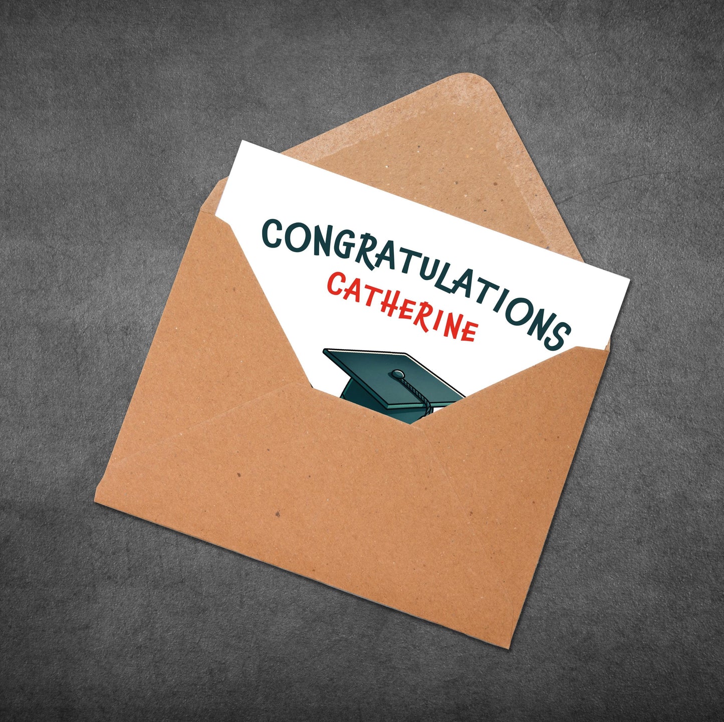 Personalized Graduation Card: Class of 2025, Cap & Scroll Design