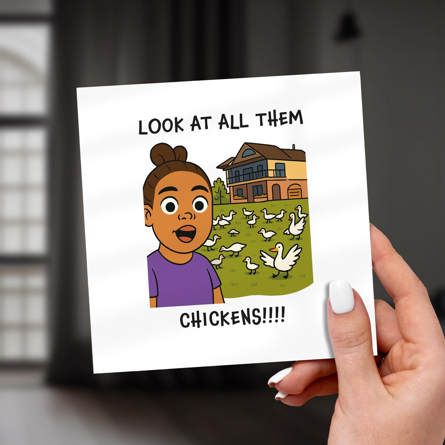Funny Birthday Card: Look at All Them Chickens Vine Meme