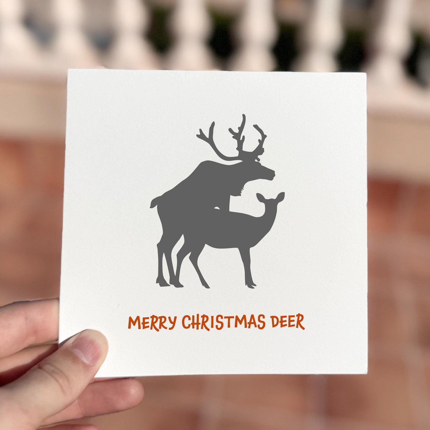 Funny Christmas Card, Naughty Xmas Card for Him, Merry Christmas Deer Card, Rude Animal Card, Cheeky Holiday Card for Friend