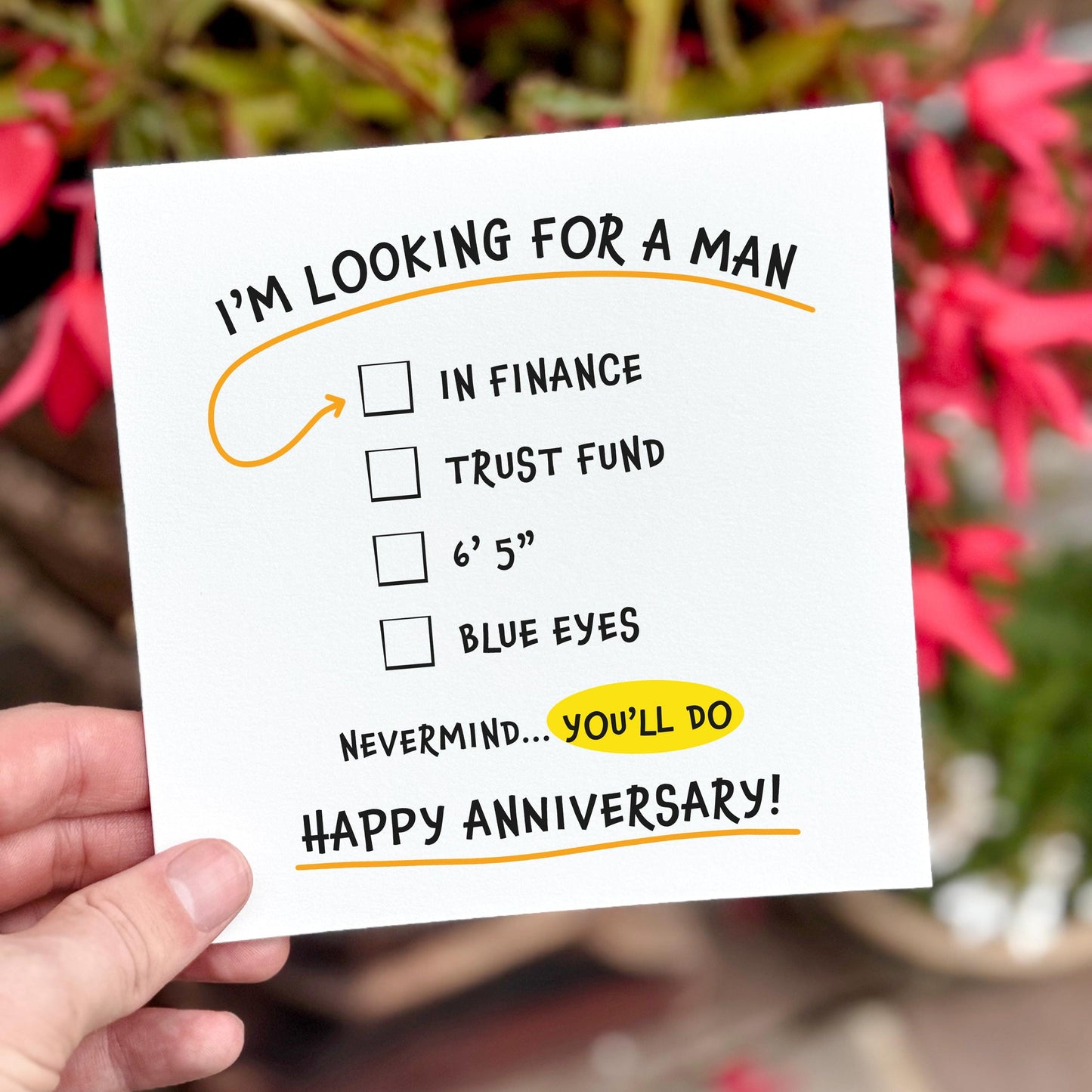 Funny Anniversary Card for Husband: You'll Do - Sarcastic Love