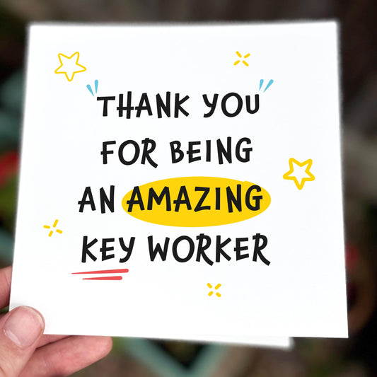 Nursery Key Worker Thank You Card: Preschool Staff Appreciation