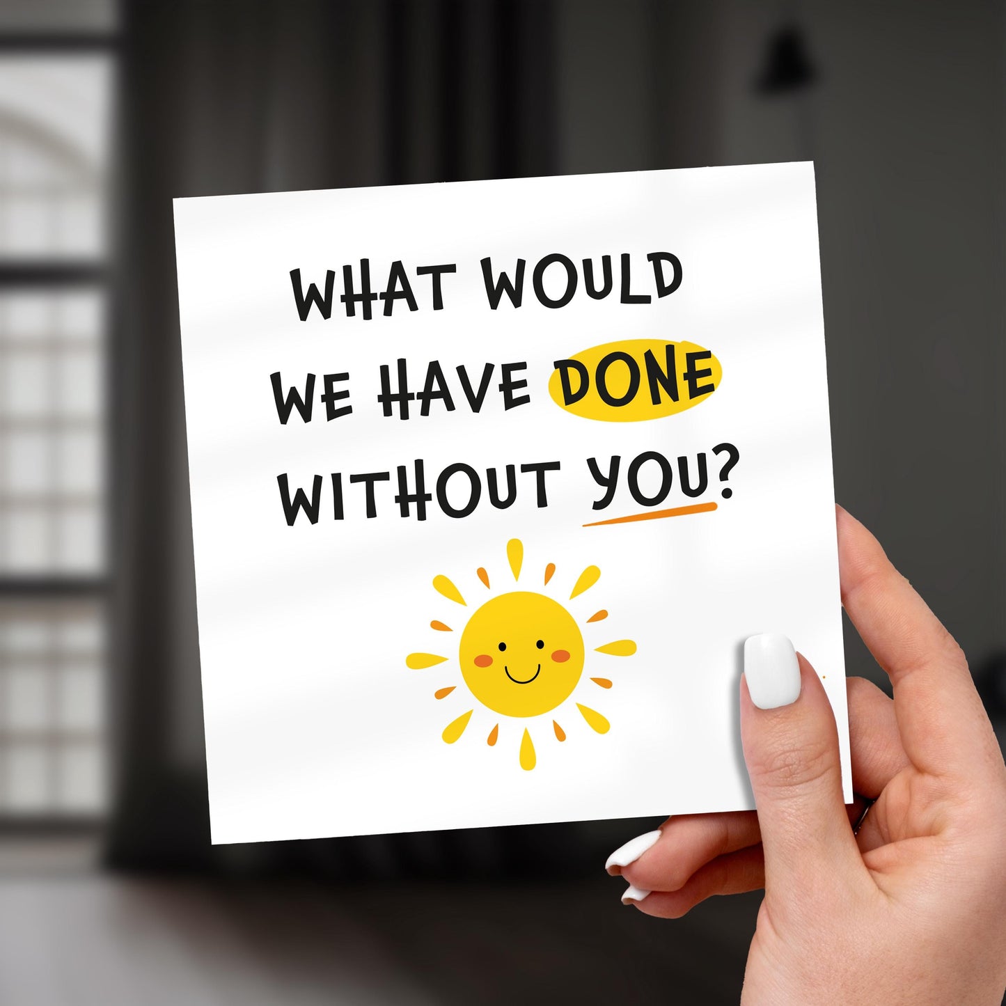 Teacher Thank You Card: Smiling Sun Appreciation Card