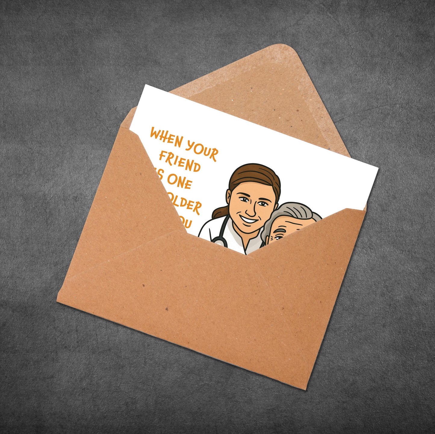 Funny Birthday Card for Friend: Sarcastic Banter, One Year Older