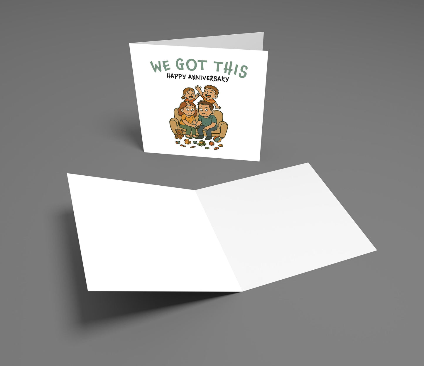 Funny Anniversary Card for Parents: Parenting Chaos - We Got This