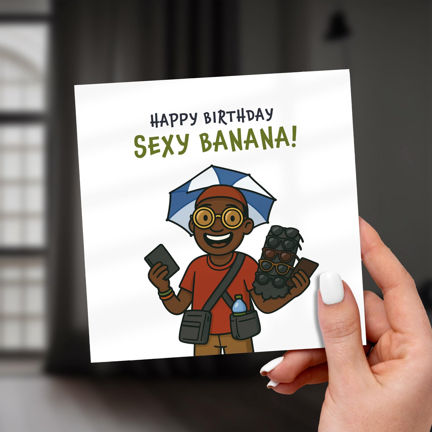Funny Birthday Card Sexy Banana, Looky Looky Holiday Meme Card, Internet Joke Birthday Card for Him, Her, Friend, Boyfriend or Girlfriend