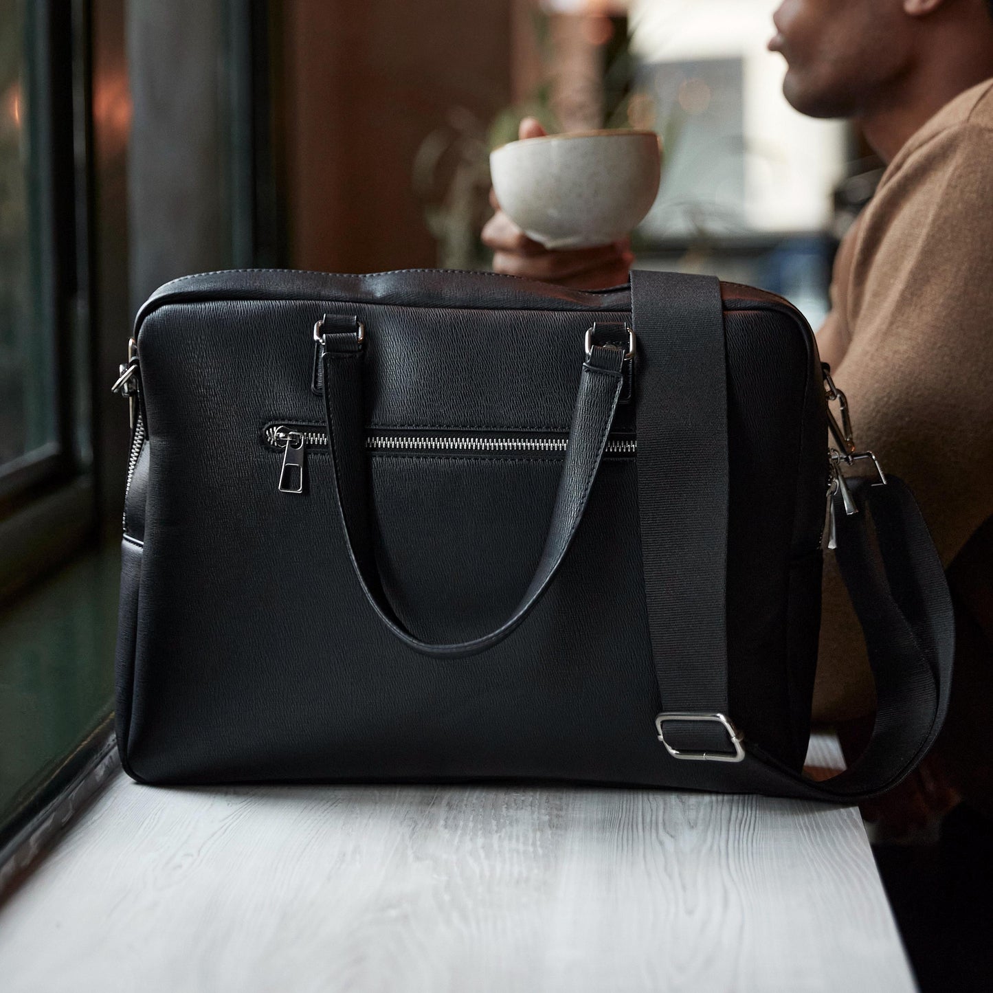 Tailored Luxe Briefcase, Personalised Men’s Work Bag, Luxury Gift for Him