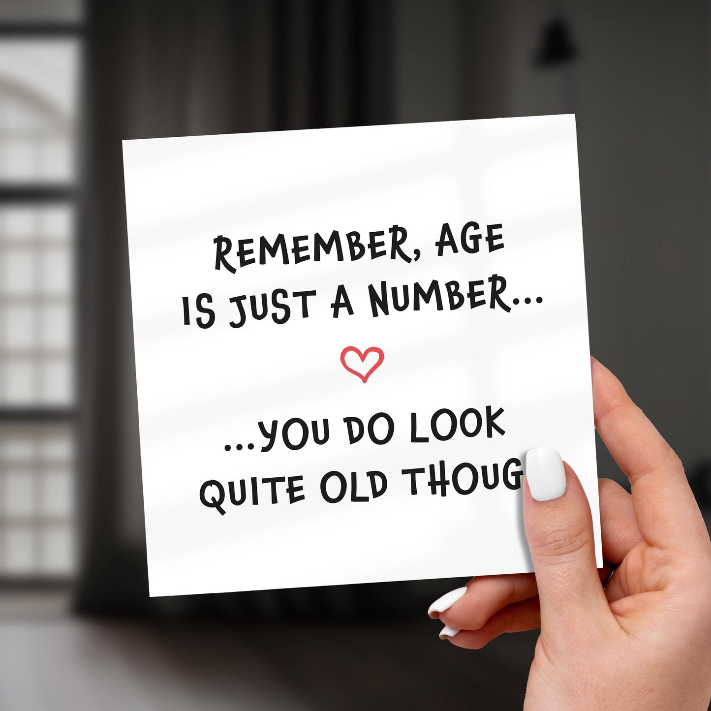 Funny Rude Birthday Card: Age Is Just a Number