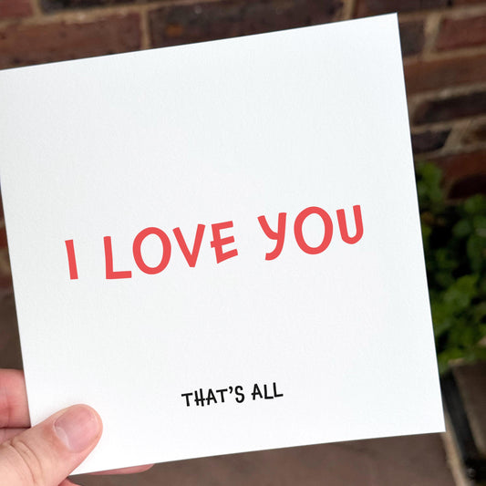Minimalist Love Card: Anniversary, Valentine's Day, or Just Because