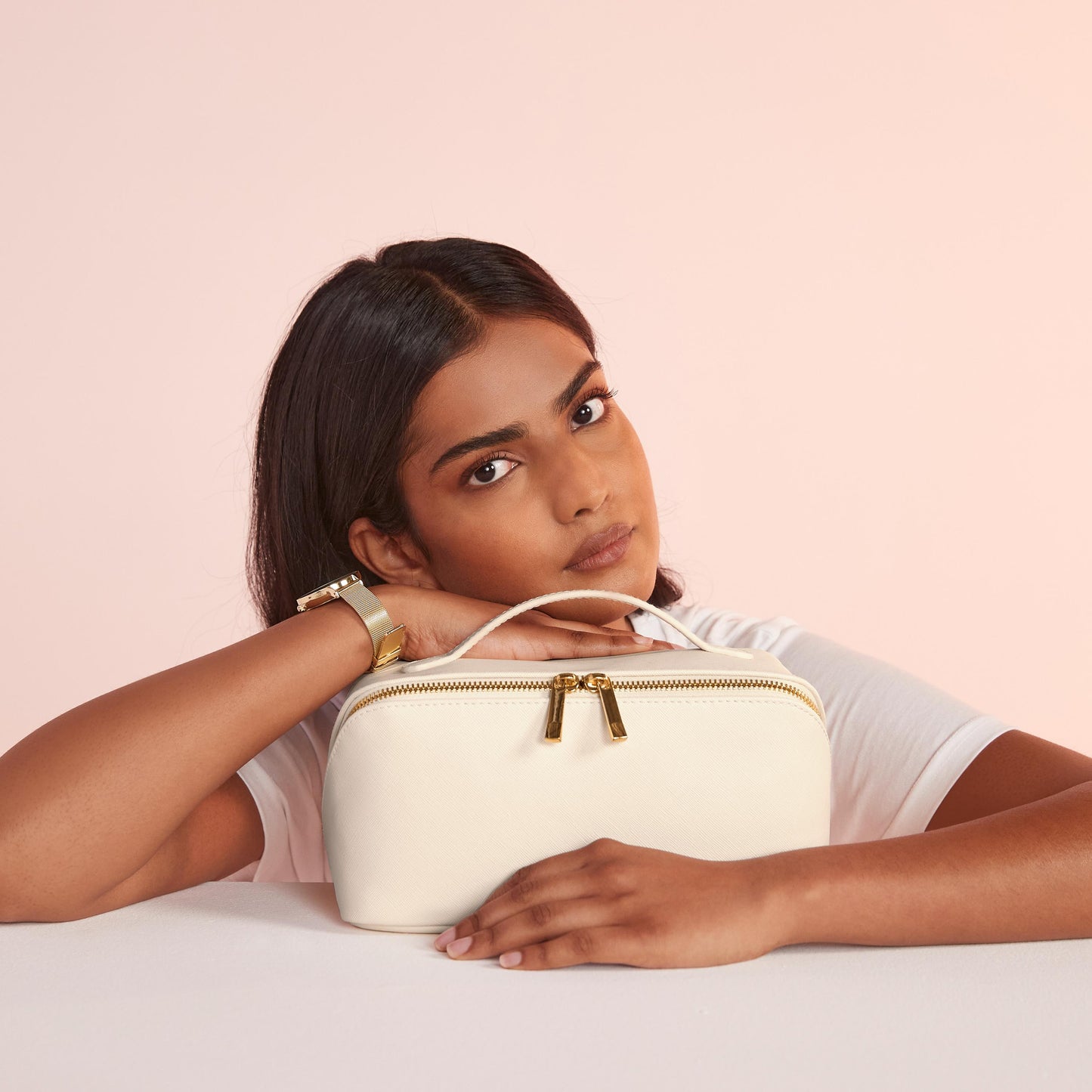 Personalised Cosmetic Case, Leather-Look Travel Wash Bag, Luxury Gift for Her