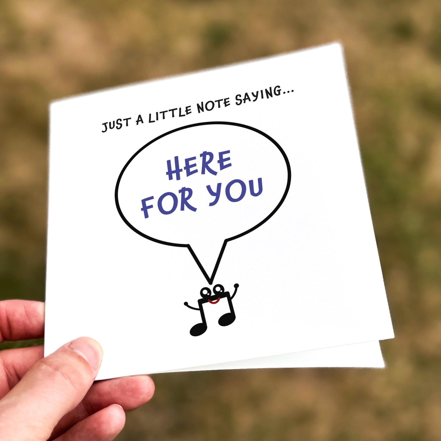 Here for You Card, Thinking of You Card, Cute Support Card, Encouragement Card for Friend, Just a Note Card, Mental Health Card
