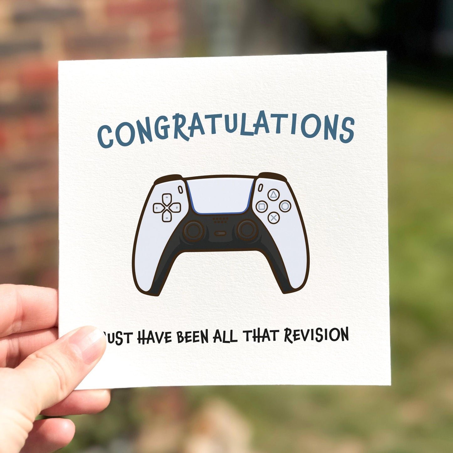 Funny Gamer Congratulations Card: GCSE, A-Level Exam Results