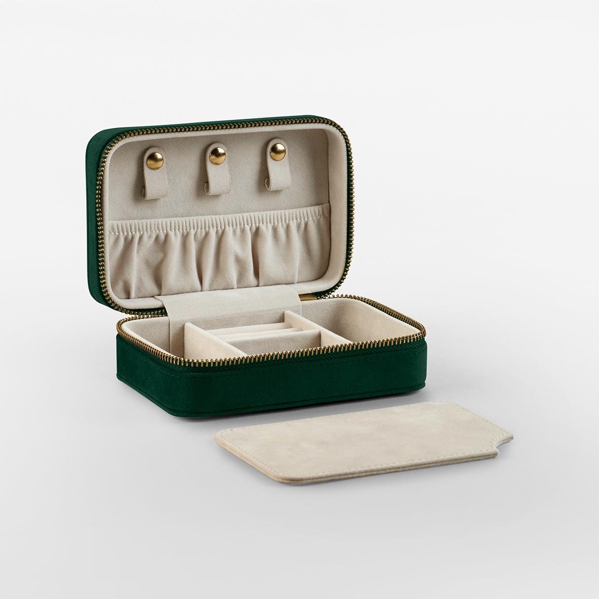 Velvet Travel Jewellery Box, Personalised Jewellery Case, Luxury Gift for Her