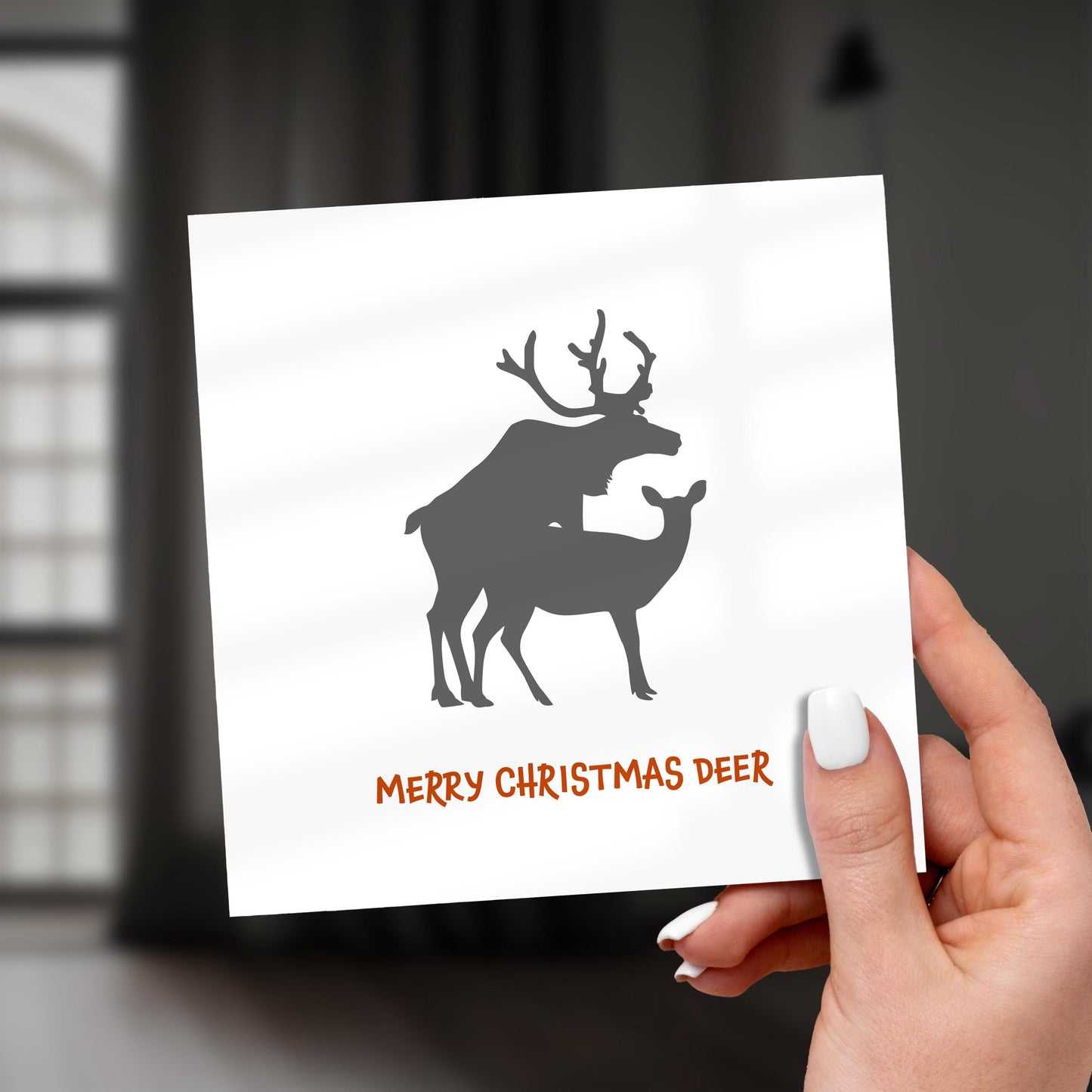Funny Christmas Card, Naughty Xmas Card for Him, Merry Christmas Deer Card, Rude Animal Card, Cheeky Holiday Card for Friend