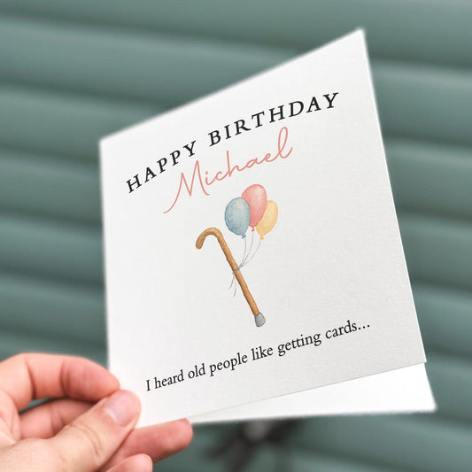 Funny Personalised Birthday Card: Cheeky Design for Him