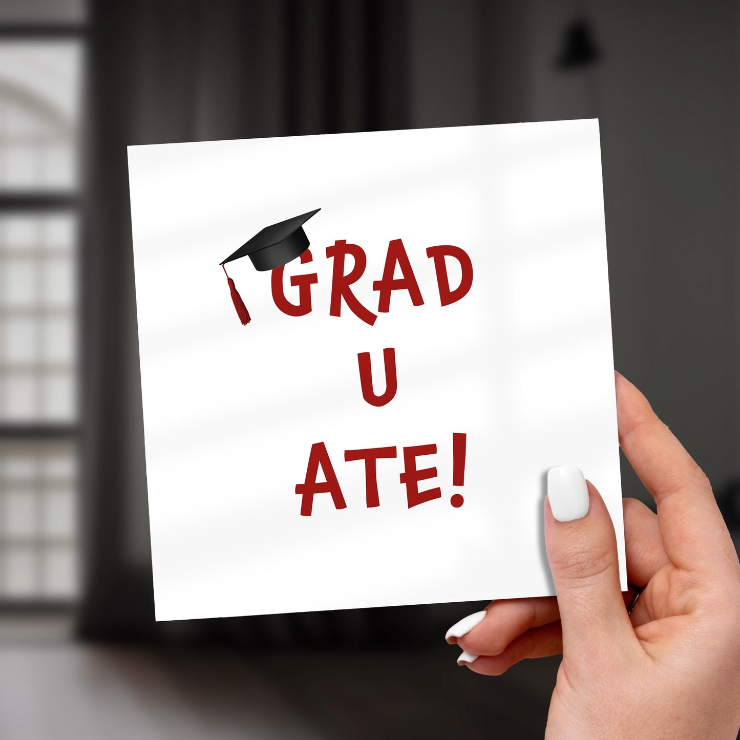 Funny Graduation Card: You Ate Congrats - Viral Meme Slang