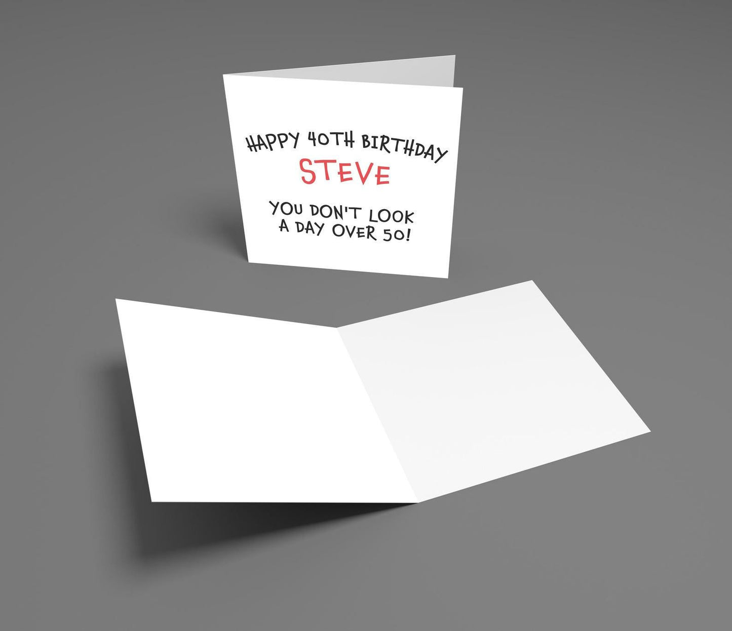 Funny 40th Birthday Card: Personalised Milestone Card for Him